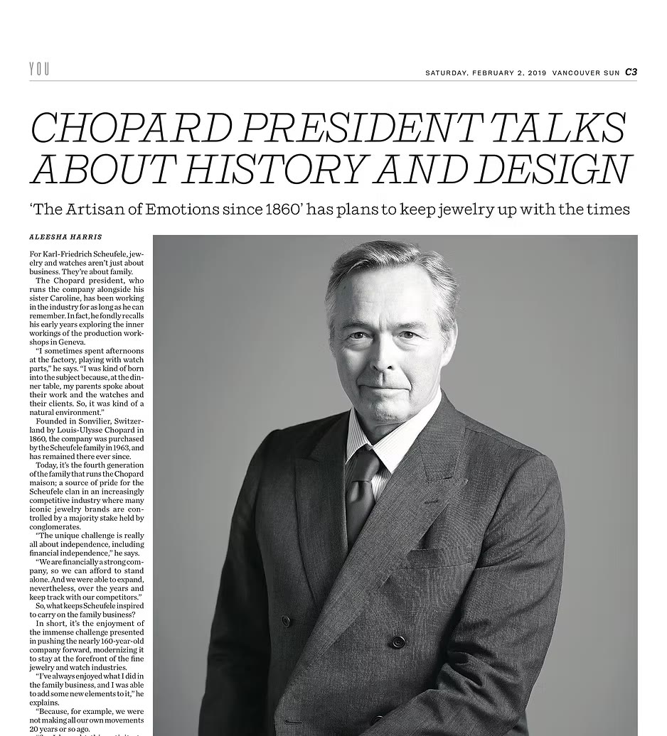 Chopard President Talks History and Design